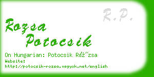 rozsa potocsik business card